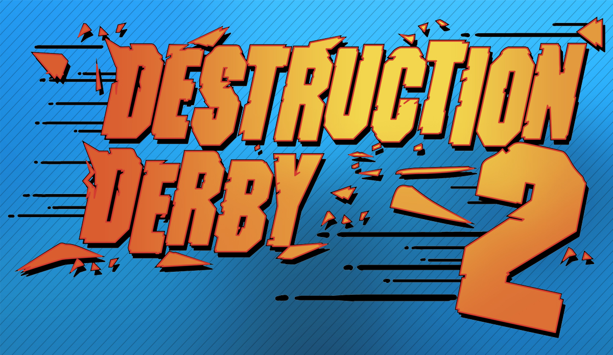 Destruction Derby 2 logo design