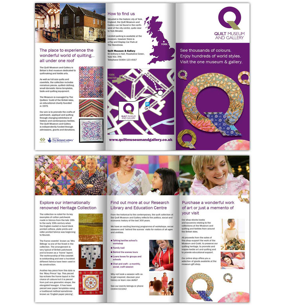 Design for brand identity guidelines for the National Quilt Museum