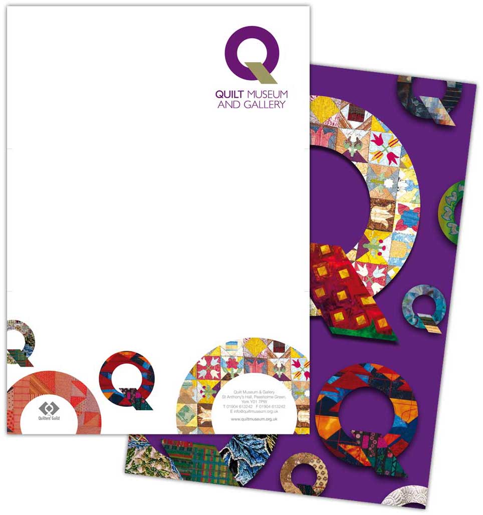 Design for brand identity guidelines for the National Quilt Museum