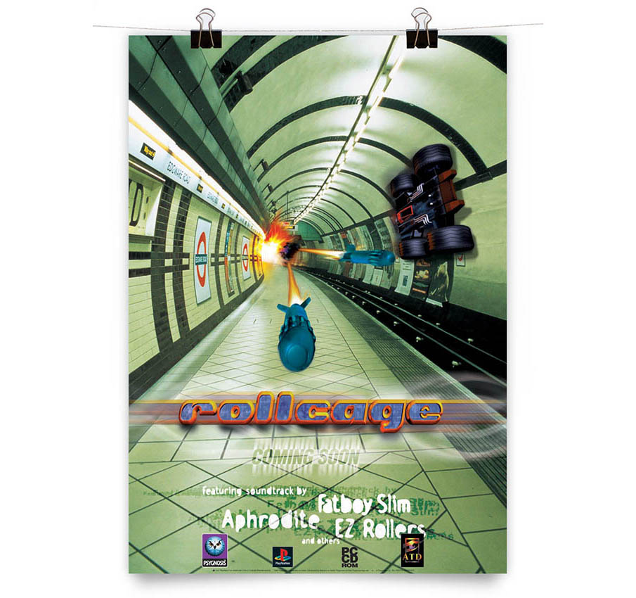 Advertising for Sony PlayStation games - Rollcage