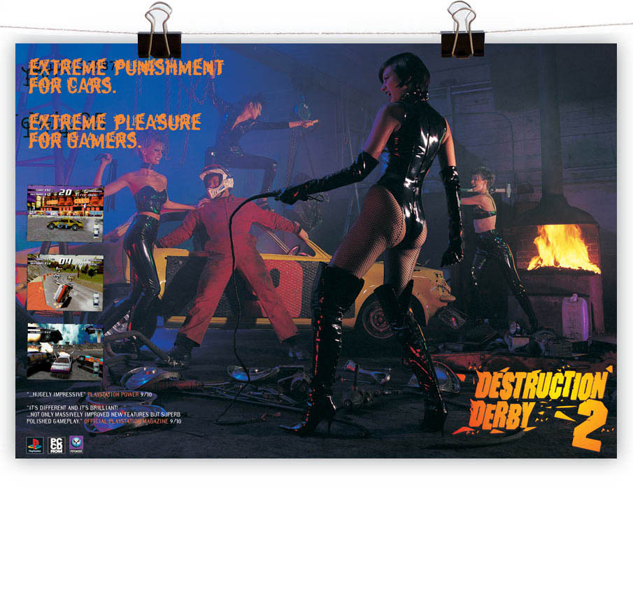Advertising for Sony PlayStation games - Destruction Derby 2
