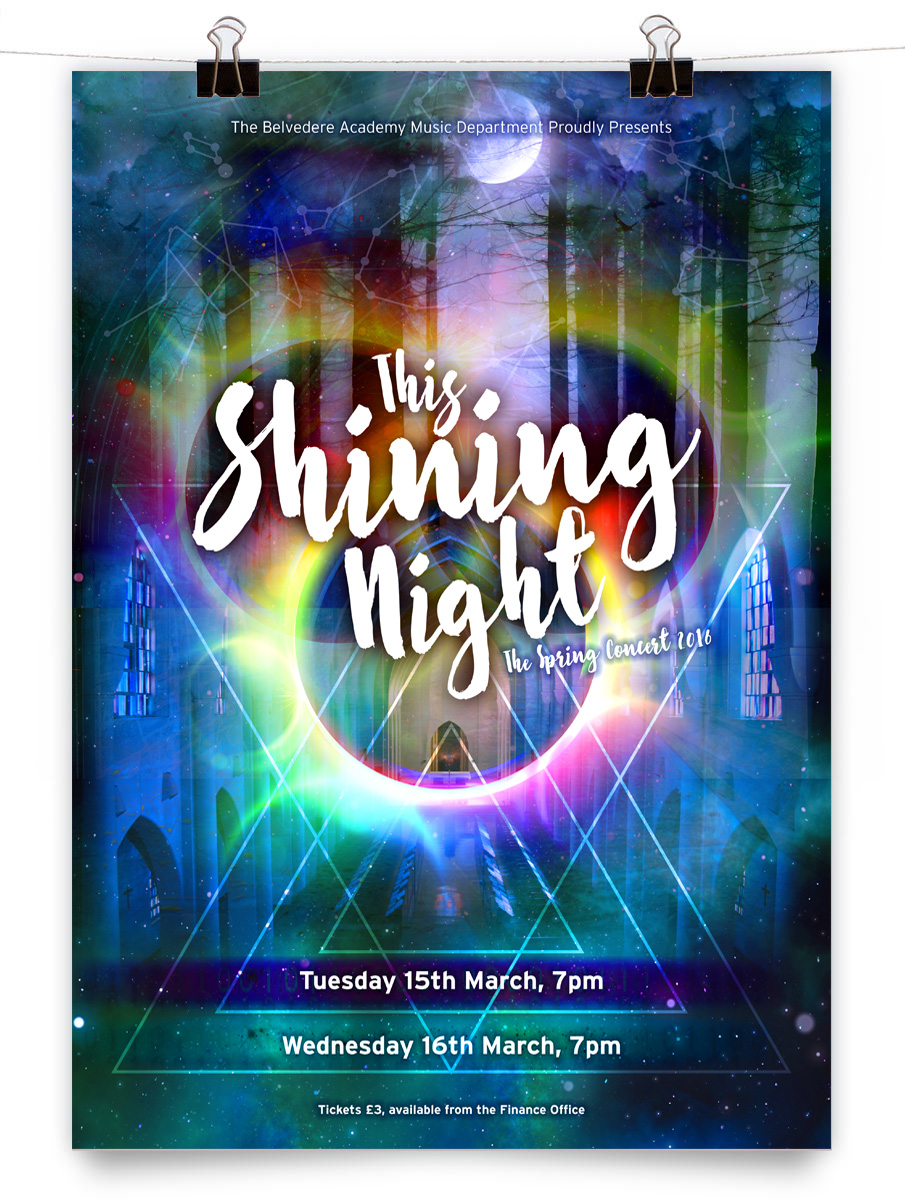Poster to promote 'This Shining Night' music production