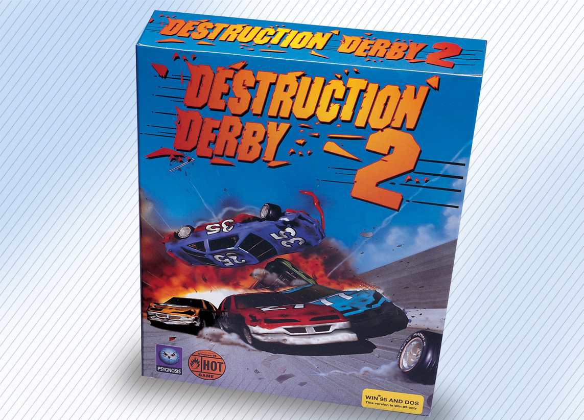 Sony Destruction Derby 2 PC packaging design