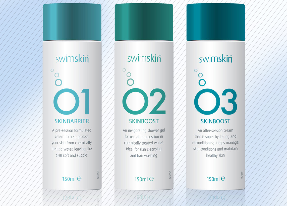 Packaging design for swimskin - bottle front
