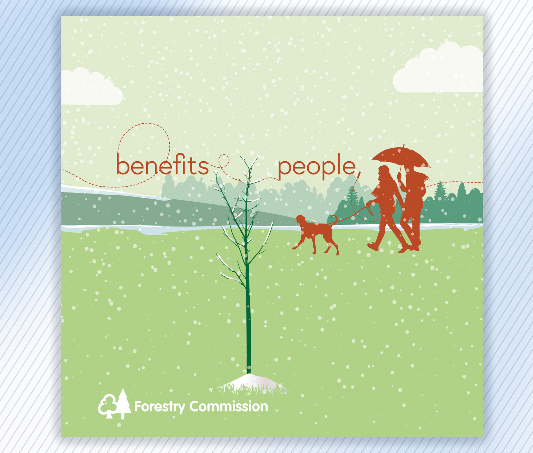 Forestry Commission The King's Coronation illustrated carousel graphics