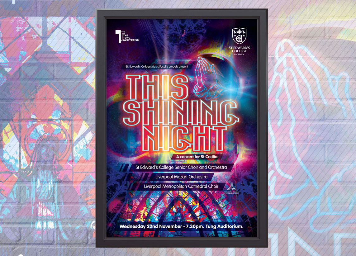 St Edward's College 'This Shining Night' in association with the Tung Auditorium poster design